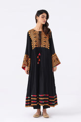 2-Pc Embroidered Raw Silk Shirt with Straight Trouser SCPM3-44